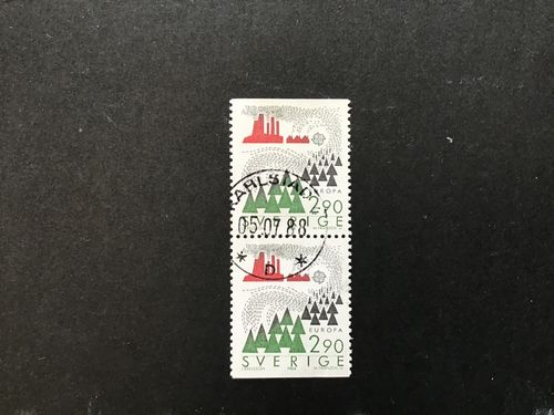 EUROPA XV facit nr 1415 BB lyxstämplat par KARLSTAD