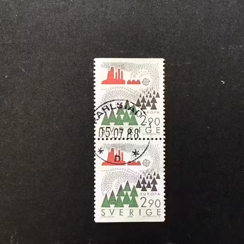 EUROPA XV facit nr 1415 BB lyxstämplat par KARLSTAD
