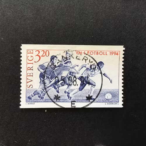 VM I FOTBOLL 1994 facit nr 1840 lyxstämplat BANKERYD
