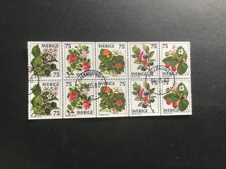 VILDA BÄR 1977 facit nr 1011-1015 lyxstämplat block OXELÖSUND