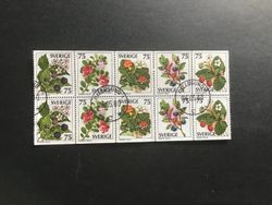 VILDA BÄR 1977 facit nr 1011-1015 lyxstämplat block OXELÖSUND