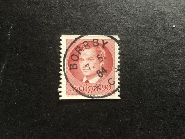 CARL XVI GUSTAF 1984 facit nr 1289  praktstämplat BORRBY