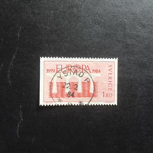 EUROPA CEPT 25 ÅR 1984 facit nr 1287 praktstämplat YSTAD P