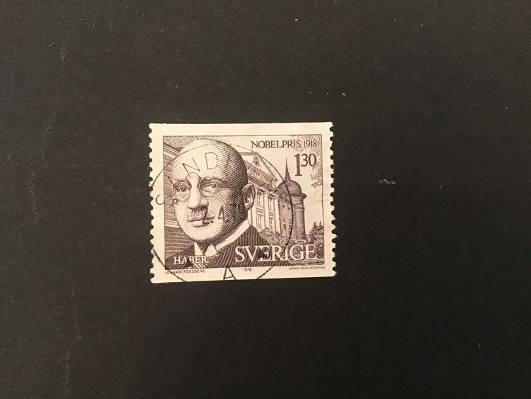 NOBELPRISTAGARE 1918. 1978 facit nr 1068 LYXST SANDHEM