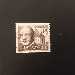 NOBELPRISTAGARE 1918. 1978 facit nr 1068 LYXST SANDHEM