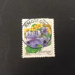 VÅTMARKSBLOMMOR 1998 facit nr 2067 LYXST ÅMOTFORS