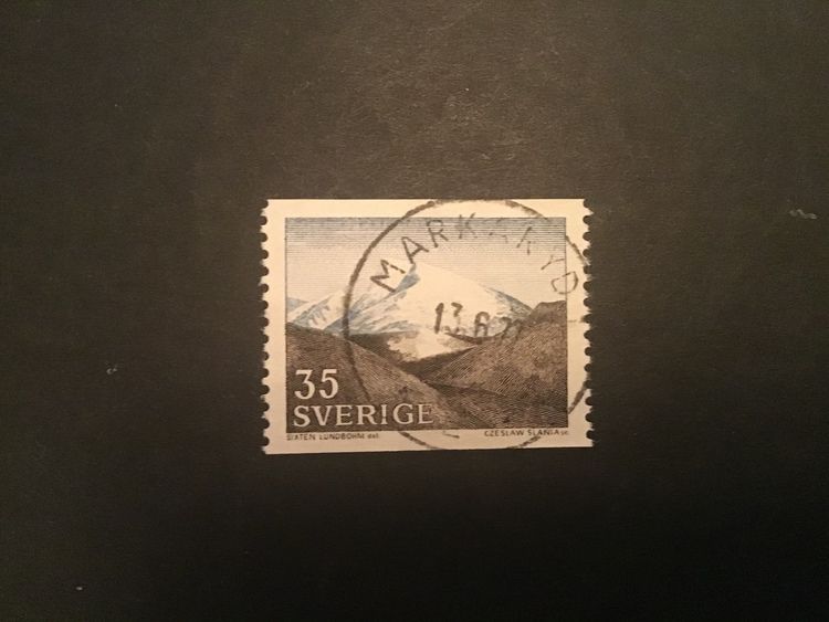 FJÄLLET 1967 facit nr 599 A PRAKTST MARKARYD