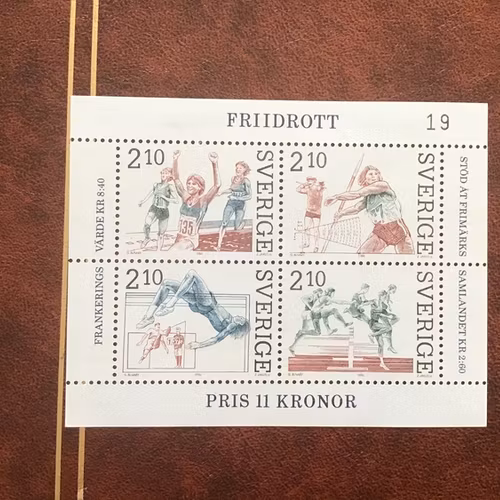 FRIIDROTT 1986 facit nr 1420-1423 postfriskt block