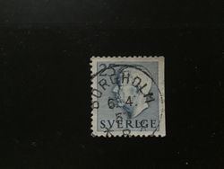 GUSTAF VI ADOLF TYP I facit nr 406 B2 PRAKTSTÄMPLAT BORGHOLM