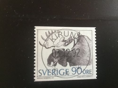 BRUKSFRIMÄRKEN facit nr 615 lyxstämplat KIRUNA