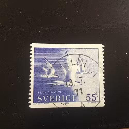 FLYKTING 71 facit nr 724 A praktstämplat VILHELMINA