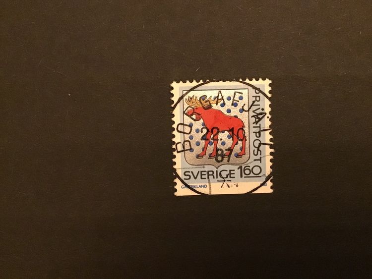 RABATTMÄRKEN V facit nr 1253 lyxstämplat BORGAFJÄLL