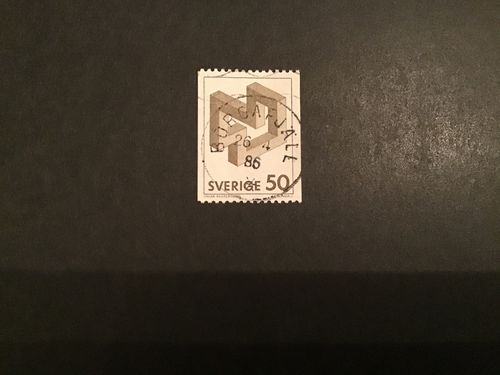 OMÖJLIGA FIGURER 1982 facit nr 1200 lyxstämplat BORGAFJÄLL