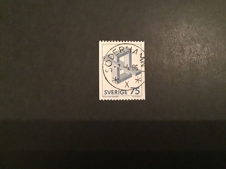 OMÖJLIGA FIGURER 1982 facit nr 1201 lyxstämplat SÖDERHAMN