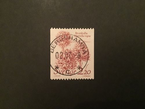 LEVANDE NATUR 1985 facit nr 1341 lyxstämplat BERGSHAMRA