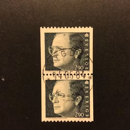 CARL XVI GUSTAF facit nr 1771 i lyxstämplat par BYGDEÅ