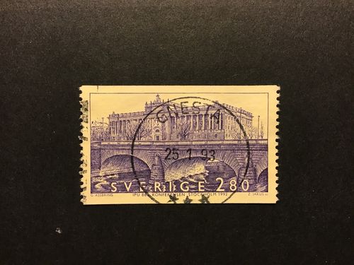 SVERIGES RIKSDAG 1992 facit nr 1747 lyxstämplat GNESTA