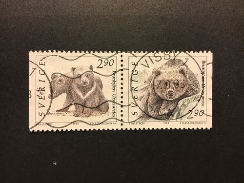 VILDA DJUR 2 1993 facit nr 1774 SX praktstämplat par VISBY 1