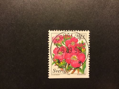 VÅTMARKSBLOMMOR facit nr 2068 lyxstämplat JÄRFÄLLA 4