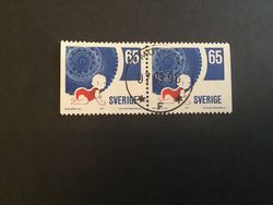 TRAFIKSÄKERHET facit nr 739 BB lyxstämplat par ÅMOTFORS