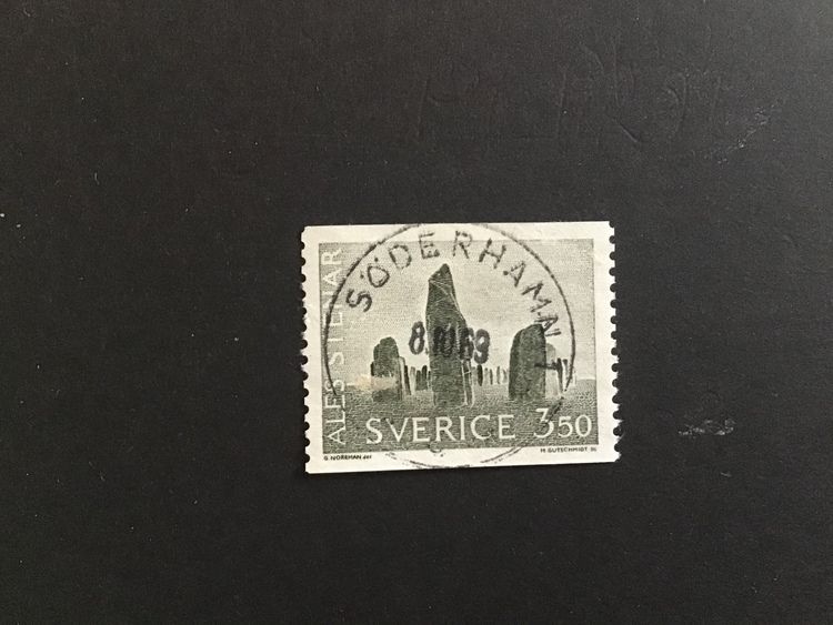 ALE STENAR 1966 facit nr 579 lyxstämplat SÖDERHAMN 1