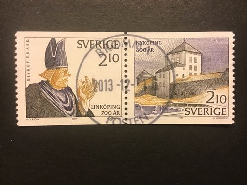 STADSJUBILEER 1987 facit nr 1459 SX2 lyxstämplat par BROMMA