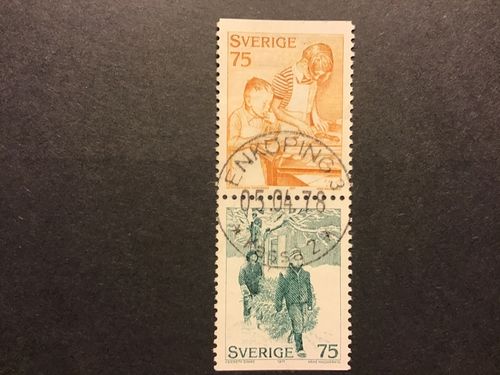 JULFÖRBEREDELSER facit nr 1023 SX lyxstämplat par ENKÖPING 3