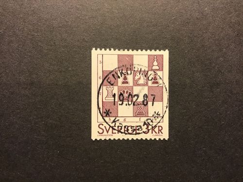 SPEL 1985 facit nr 1376 lyxstämplat ENKÖPING 1