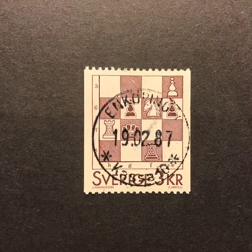 SPEL 1985 facit nr 1376 lyxstämplat ENKÖPING 1