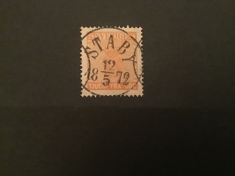 VAPENTYP II ÖRE facit nr 10 lyxstämplat STABY