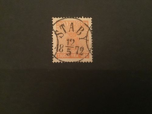 VAPENTYP II ÖRE facit nr 10 lyxstämplat STABY