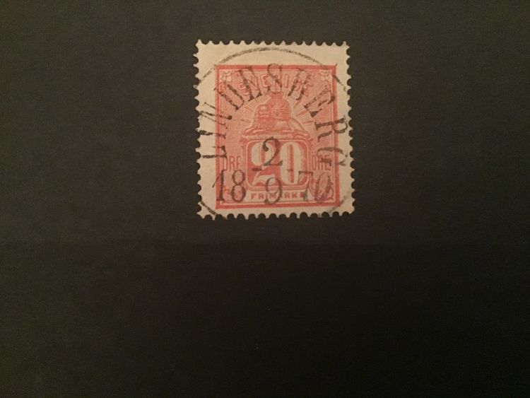 LIGGANDE LEJON facit nr 16 lyxstämplat LINDESBERG