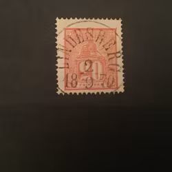 LIGGANDE LEJON facit nr 16 lyxstämplat LINDESBERG