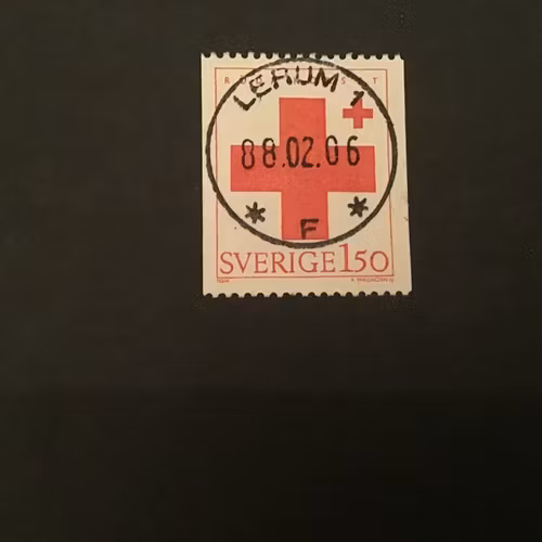 RÖDA KORSET 1983 facit nr 1268 lyxstämplat LERUM 1