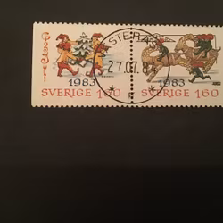 JULPOST 1983 facit nr 1276 SX lyxstämplat par VÄSTERÅS 1