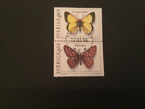 FJÄRILAR 1993 facit nr 1800+1801 i lyxstämplat par TORSLANDA 1