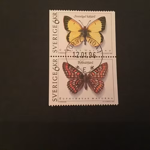 FJÄRILAR 1993 facit nr 1800+1801 i lyxstämplat par TORSLANDA 1