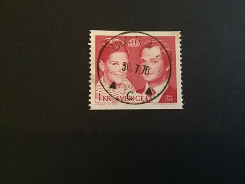 KUNGABRÖLOPP 1976 facit nr 969 A lyxstämplat BARA 1