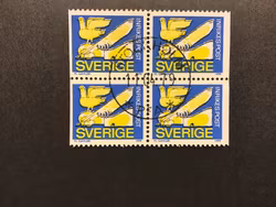 RABATTMÄRKE I facit nr 1074 BB i lyxstämplat block STOCKHOLM
