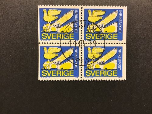 RABATTMÄRKE I facit nr 1074 BB i lyxstämplat block STOCKHOLM