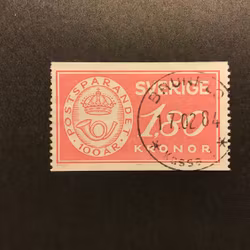 POSTSPARANDET 100 ÅR facit nr 1286 praktstämplat BRUNFLO