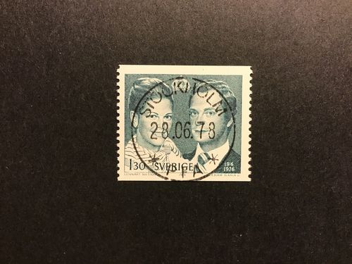 KUNGABRÖLLOP 1976 facit nr 970  lyxstämplat STOCKHOLM PFA