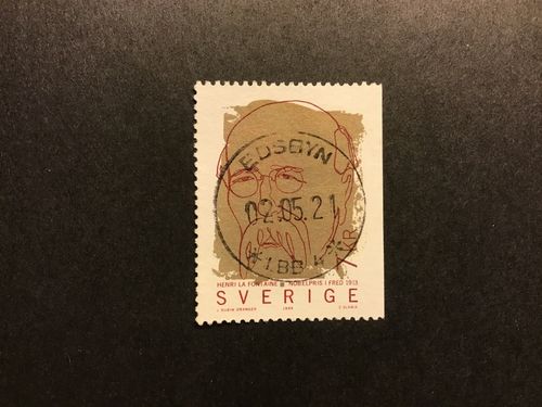 NOBELS FREDPRIS-BELGIEN 1999 facit nr 2159 lyxstämplat EDSBYN