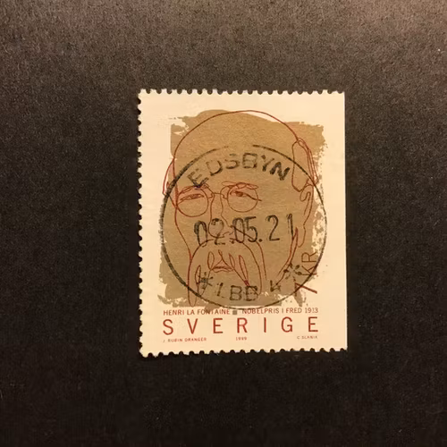 NOBELS FREDPRIS-BELGIEN 1999 facit nr 2159 lyxstämplat EDSBYN