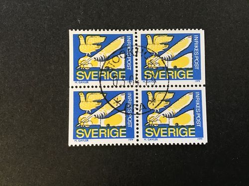 RABATTMÄRKE I facit nr 1074 BB i lyxstämplat block STOCKHOLM