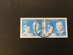NY TRONFÖLJD 1980 facit nr 1118 BB  lyxstämplat par ALVESTA