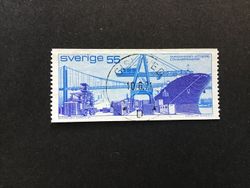 CONTAINERTRANSPORT 1971 facit nr 728 A1 lyxstämplat GISLAVED