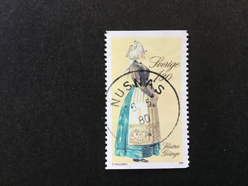 FOLKDRÄKTER 1979 facit nr 1108 lyxstämplat NUSNÄS
