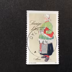 FOLKDRÄKTER 1979 facit nr 1109 lyxstämplat DYLTA BRUK