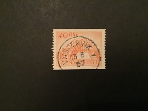 SVERIGES JÄRNVÄGAR facit nr 485 praktstämplat VÄSTERVIK 1